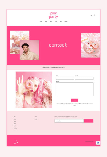 Pink Shopify Theme | Easy Shopify Template | Modern Shopify Design | Premade Shopify | Feminine Website Theme | Shopify Website | Boutique