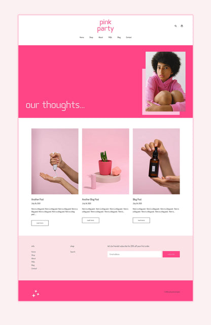 Pink Shopify Theme | Easy Shopify Template | Modern Shopify Design | Premade Shopify | Feminine Website Theme | Shopify Website | Boutique