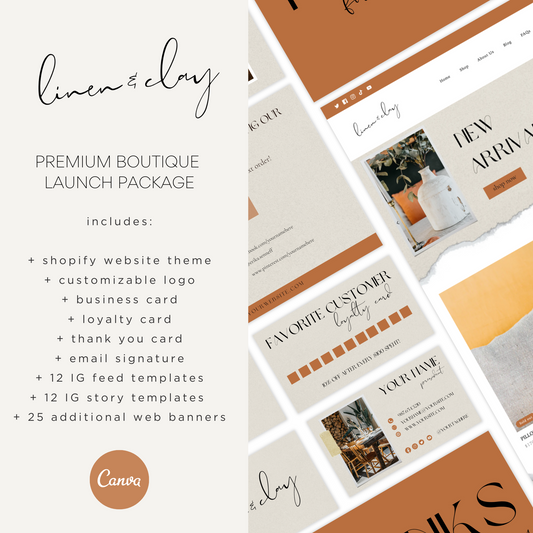 Linen and Clay Launch Package